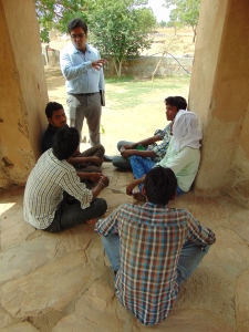 Meeting with local people