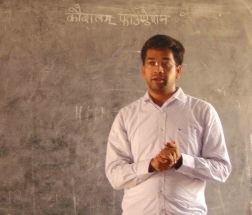 Kaushalam Foundation's CEO during induction session in Government School